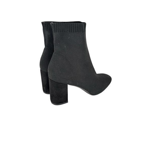Mia Erika Stretch Knit Bootie Heels Black Size 8.5 Womens Modern Comfort - Picture 9 of 11